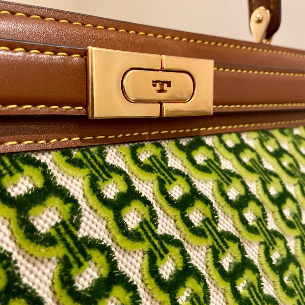 Tory Burch NWT luxury RARE Authentic Lee Radziwill Fil Coupe Small Satchel/bag - Picture 14 of 17